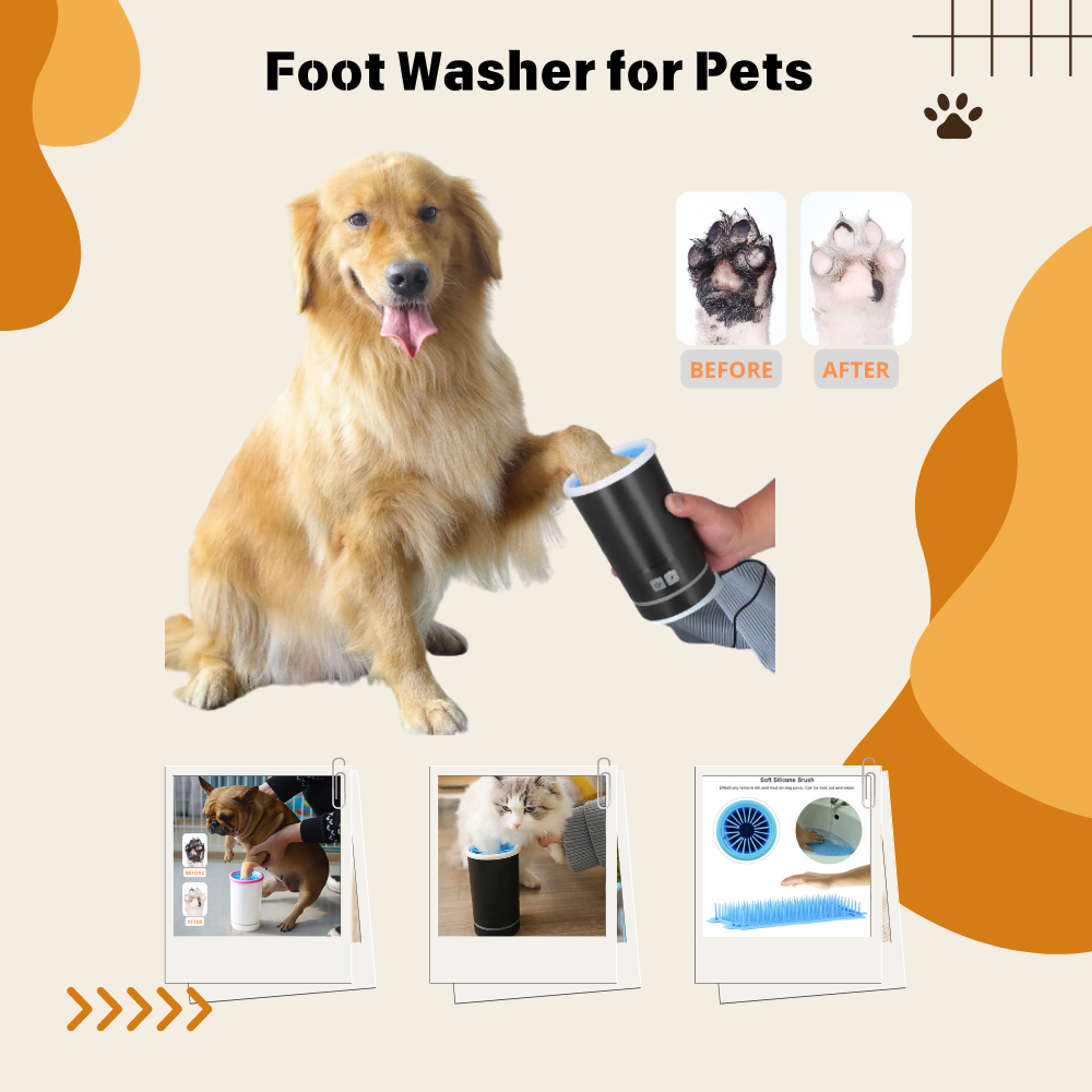 LZOE 3.7V Automatic Foot Washer for Pets